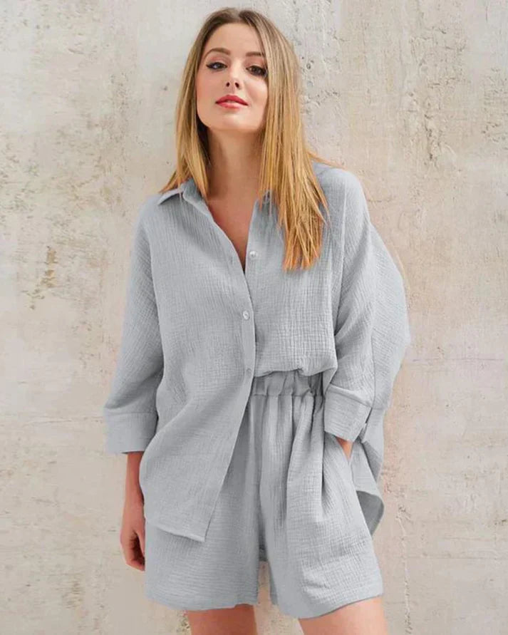 Two-piece summer combo with structure for women – Tabea-Gray-S-Nora Luxe