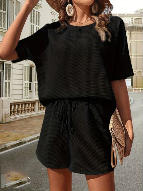 Two-Piece Summer Set for Ladies - Isla-Black-S-The Livary