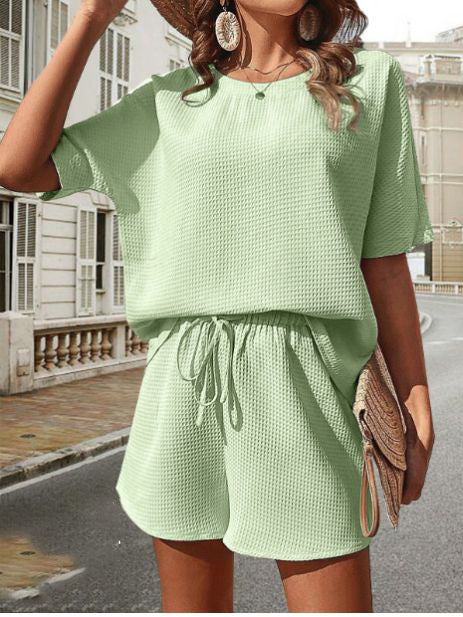 Two-Piece Summer Set for Ladies - Isla-Matcha Green-S-The Livary