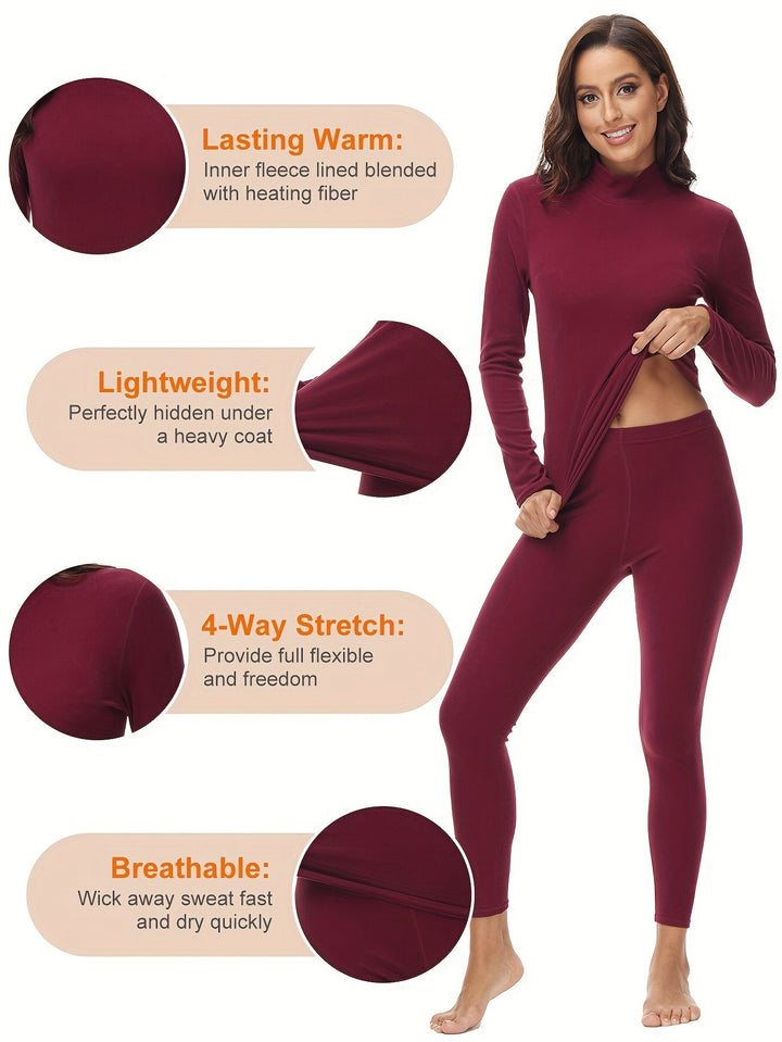 Two-piece Thermoset for the Cold Winter Months - Serena-Black-XS-Nora Luxe