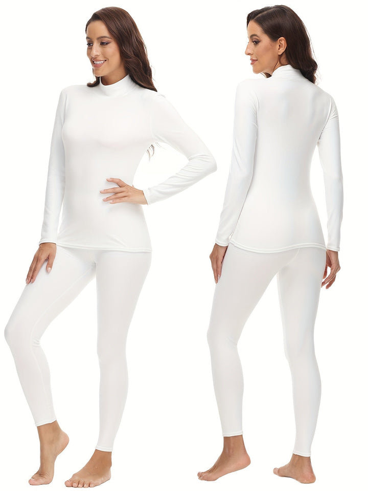 Two-piece Thermoset for the Cold Winter Months - Serena-White-XS-Nora Luxe