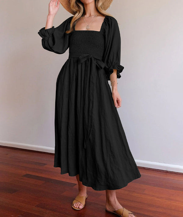 Two-Way Maxi Summer Dress - Celina-Black-S-The Livary