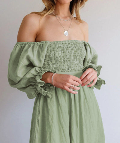 Two-Way Maxi Summer Dress - Celina-Green-S-The Livary