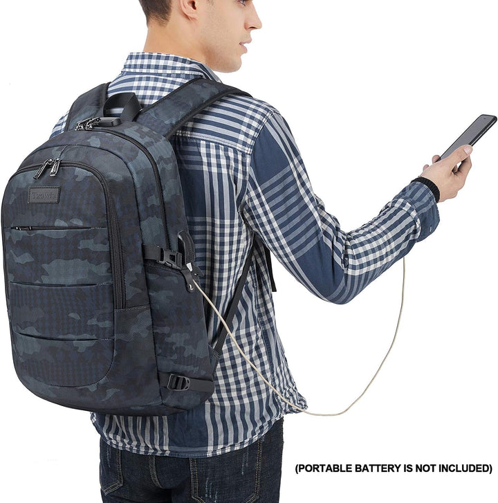 Extra Large Anti-Theft Laptop & Travel Backpack with USB Port – 30–50L