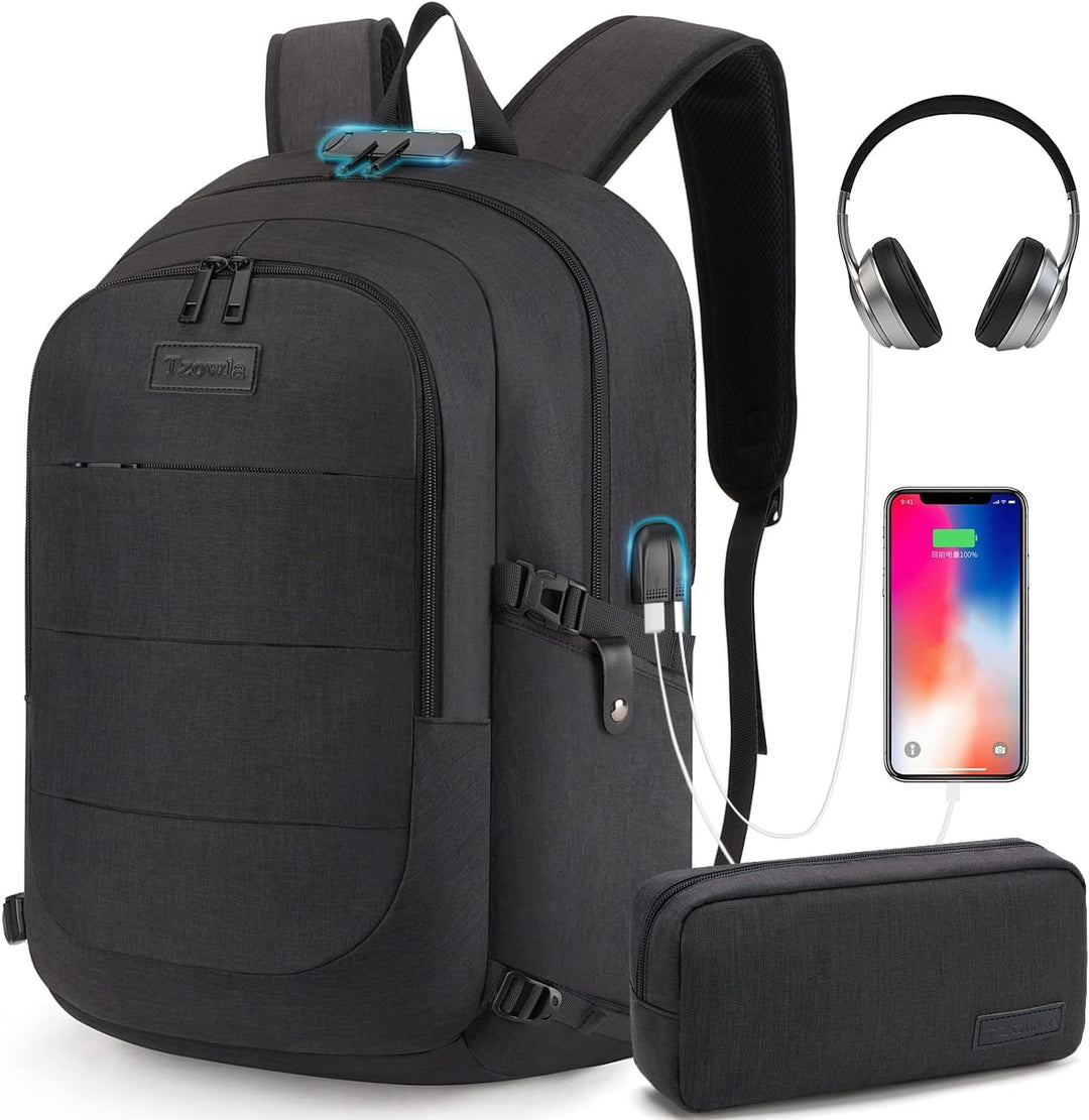 Extra Large Anti-Theft Laptop & Travel Backpack with USB Port – 30–50L