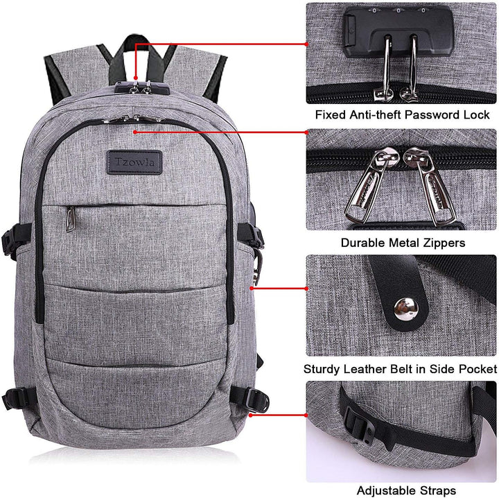 Extra Large Anti-Theft Laptop & Travel Backpack with USB Port – 30–50L