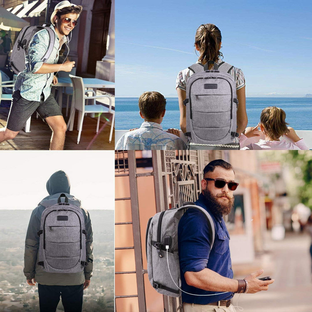 Extra Large Anti-Theft Laptop & Travel Backpack with USB Port – 30–50L
