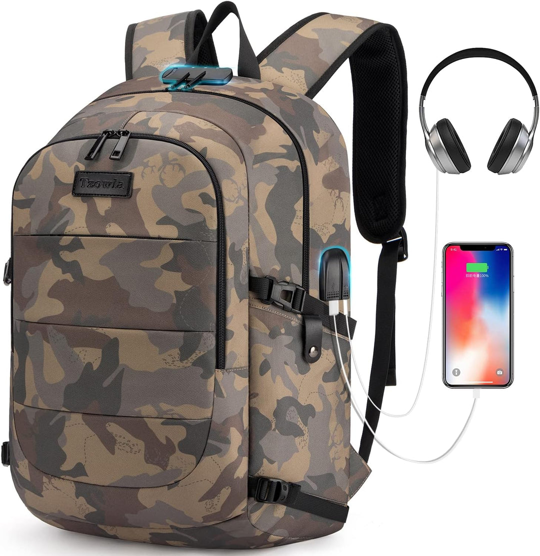 Extra Large Anti-Theft Laptop & Travel Backpack with USB Port – 30–50L