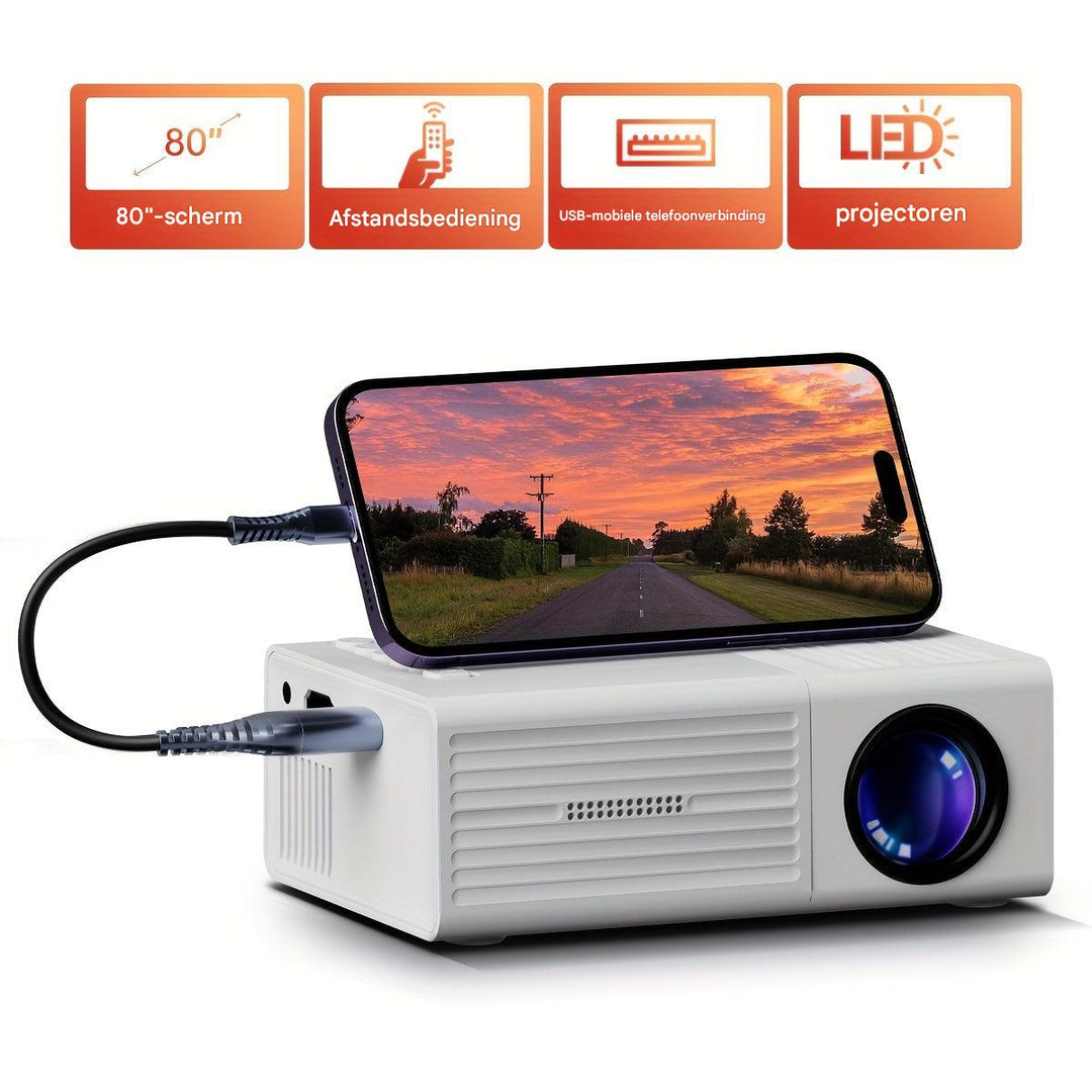 Ultra-Bright Mini Projector (3000 Lumen) - LumoBeam-The Livary