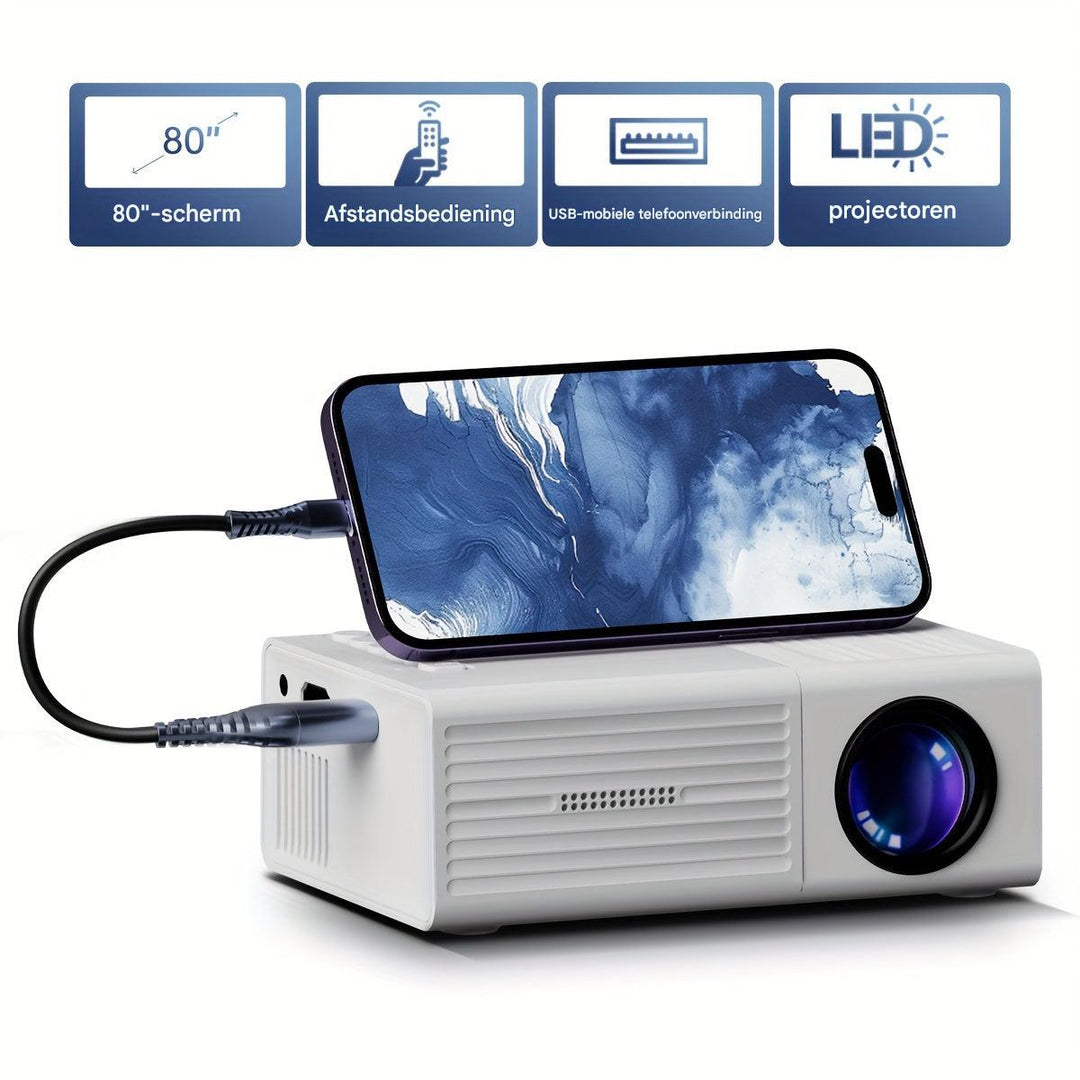 Ultra-Bright Mini Projector (3000 Lumen) - LumoBeam-The Livary