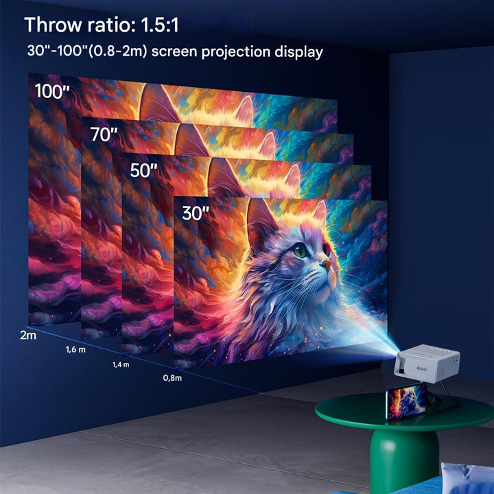 Ultra-Bright Mini Projector (3000 Lumen) - LumoBeam-The Livary