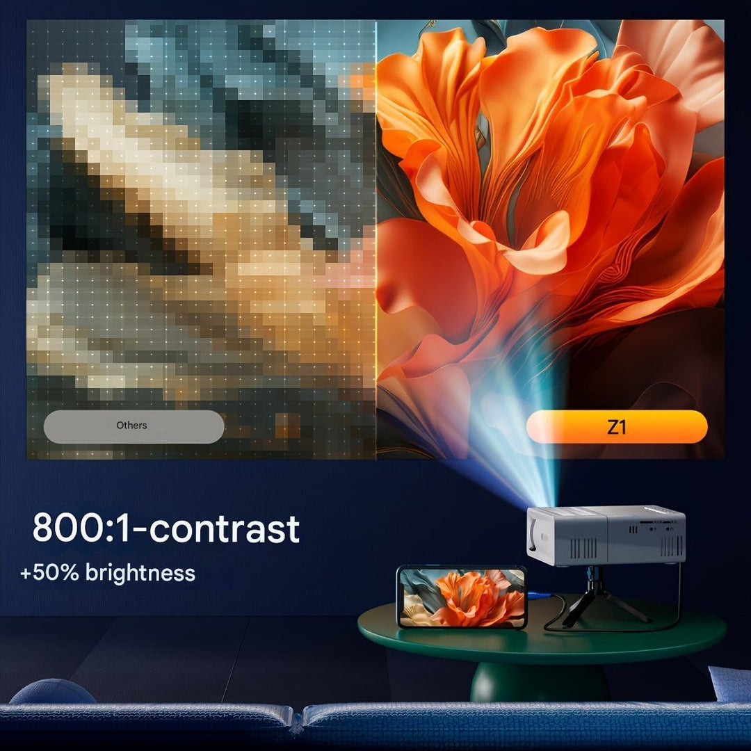 Ultra-Bright Mini Projector (3000 Lumen) - LumoBeam-The Livary