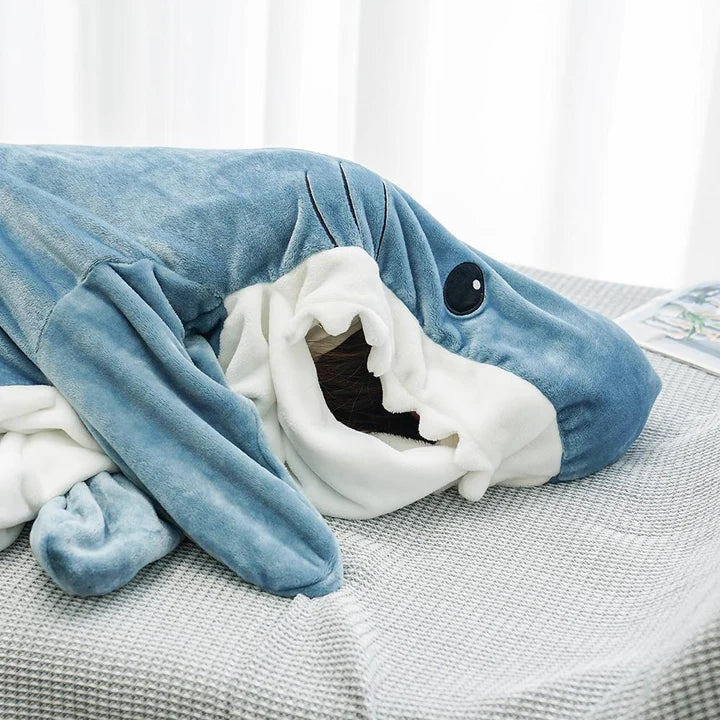 Ultra-soft Shark Onesie for Young and Old - ChompChill-M-Nora Luxe
