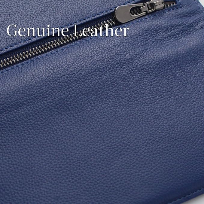 Ultra-thin RFID Blocking Leather Card Wallet - Renée-Black-Nora Luxe