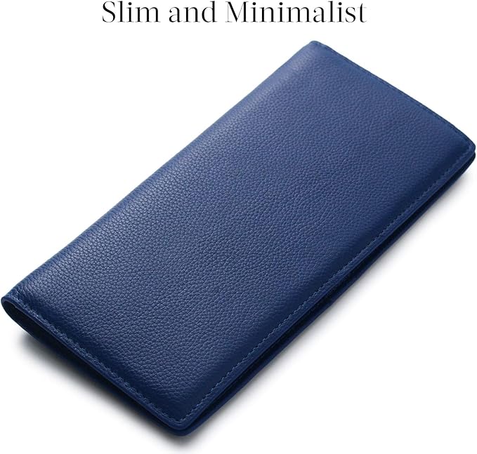 Ultra-thin RFID Blocking Leather Card Wallet - Renée-Black-Nora Luxe
