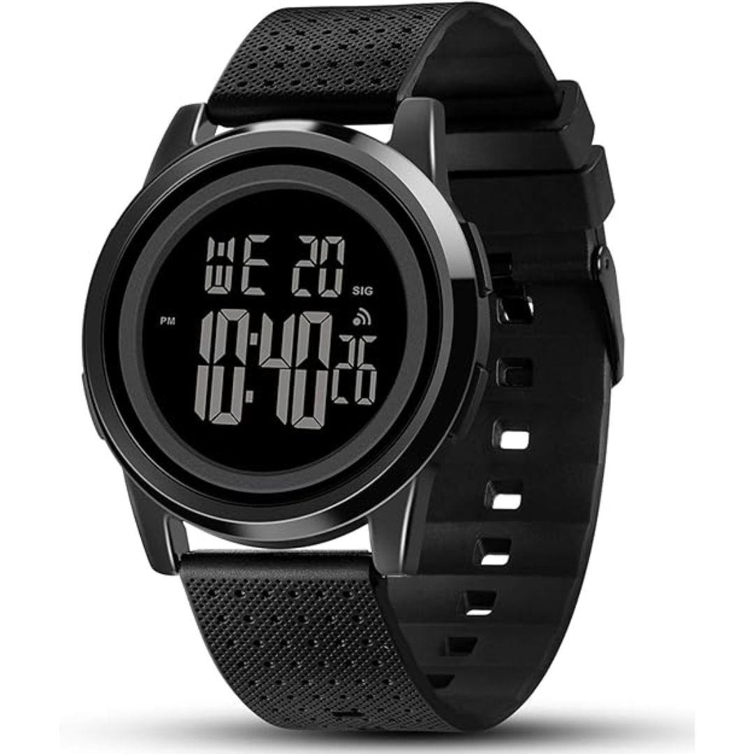 Ultra-Thin Waterproof Digital Sports Watch - Charlie-Black-Nora Luxe