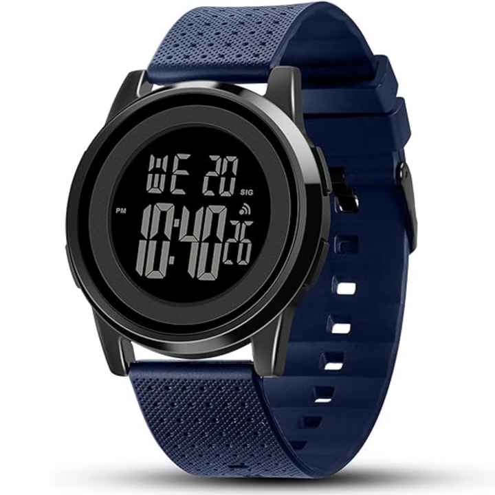 Ultra-Thin Waterproof Digital Sports Watch - Charlie-Marine Blue-Nora Luxe