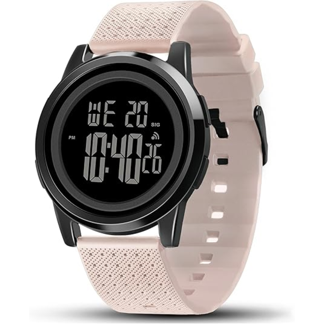 Ultra-Thin Waterproof Digital Sports Watch - Charlie-Pink-Nora Luxe