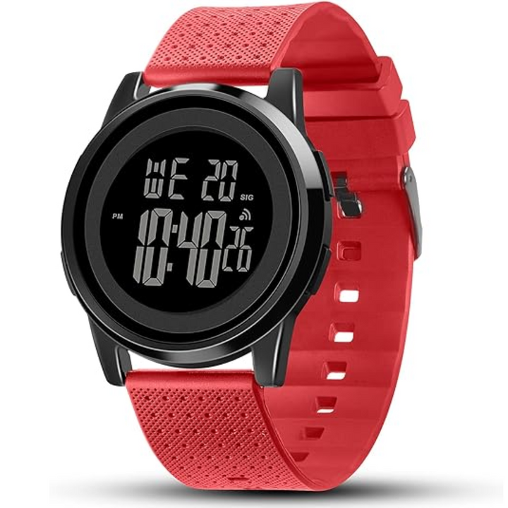 Ultra-Thin Waterproof Digital Sports Watch - Charlie-Red-Nora Luxe