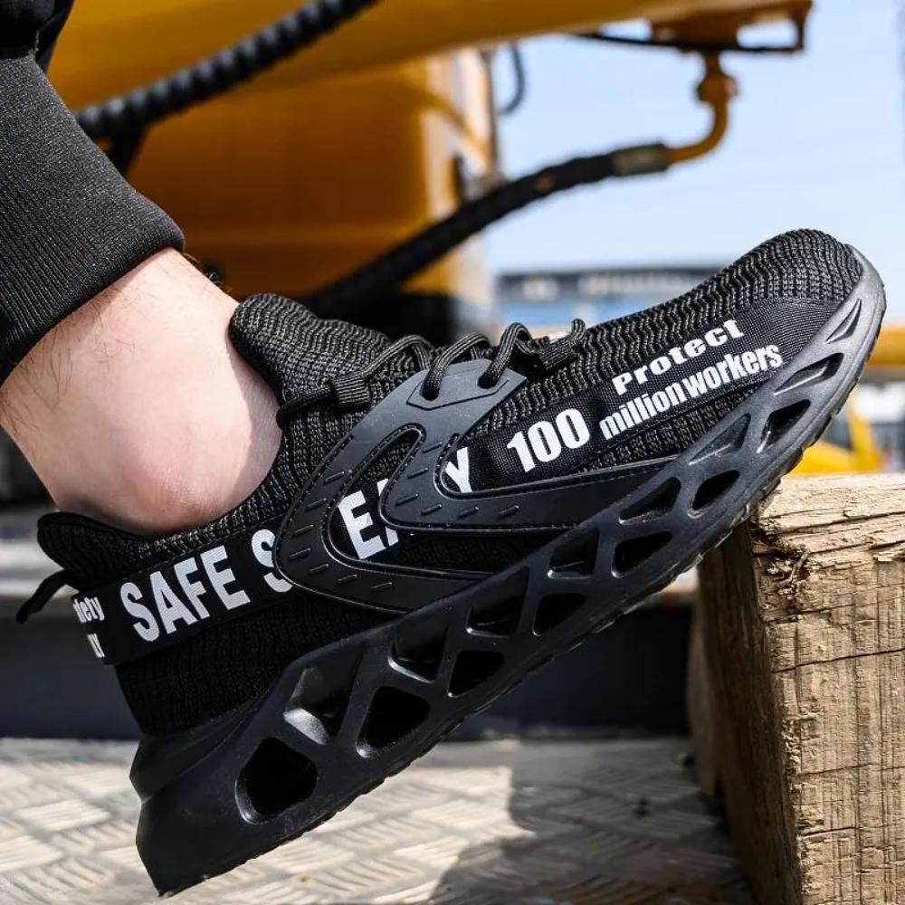 Ultralight Breathable Safety Shoes - ProGuard-Black-6.5-Nora Luxe