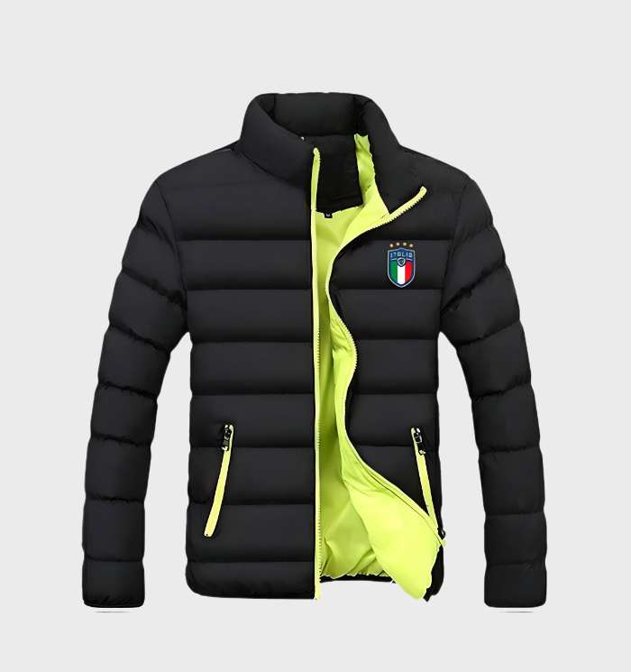 Ultralight Padded Men's Winter Jacket - Nico-Black Green-M-Nora Luxe