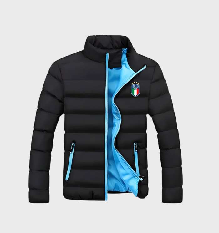 Ultralight Padded Men's Winter Jacket - Nico-Blue Black-M-Nora Luxe