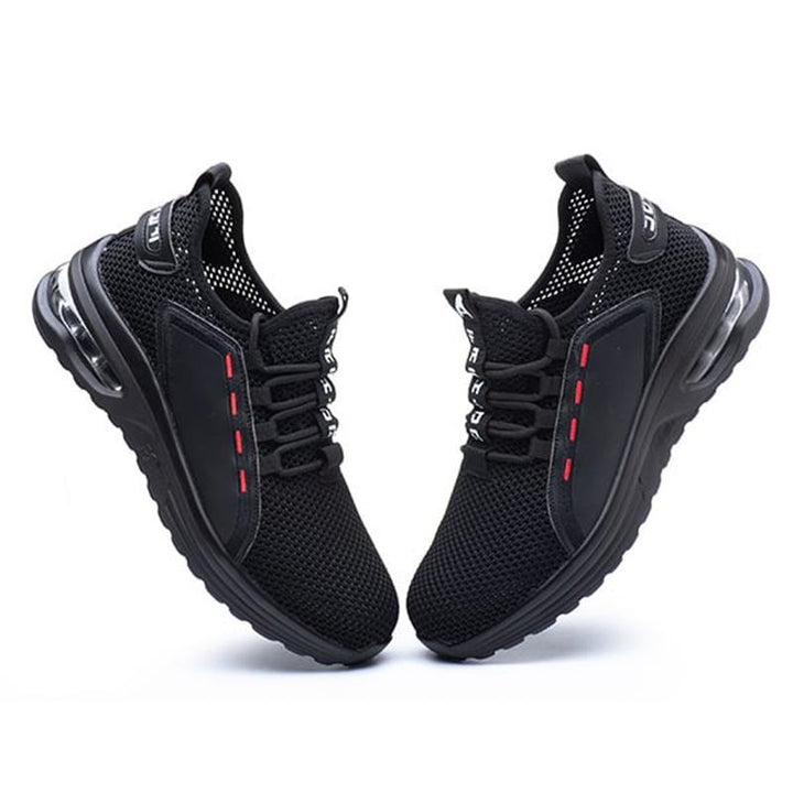 Ultralight Safety Shoes with Steel Toe - SteelFlex One-Black-4.5-Nora Luxe