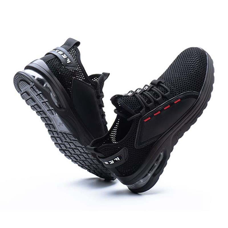Ultralight Safety Shoes with Steel Toe - SteelFlex One-Black-4.5-Nora Luxe
