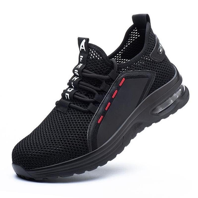 Ultralight Safety Shoes with Steel Toe - SteelFlex One-Black-4.5-Nora Luxe