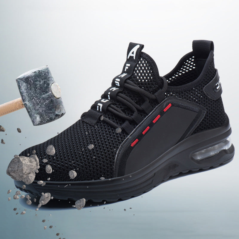Ultralight Safety Shoes with Steel Toe - SteelFlex One-Black-4.5-Nora Luxe