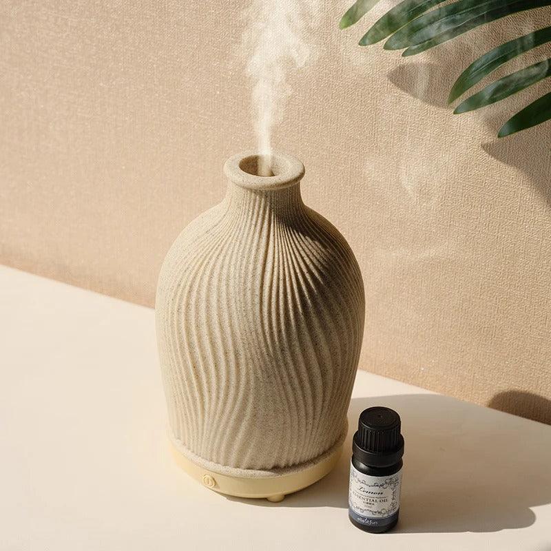 Ultrasonic Aroma Diffuser - BohoBreeze-Beige-Nora Luxe