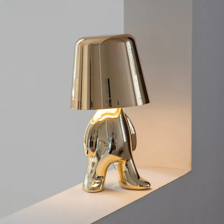 Unique and Atmospheric Table Lamp - GlowCraft-Alice-Lamp - Silver-Nora Luxe