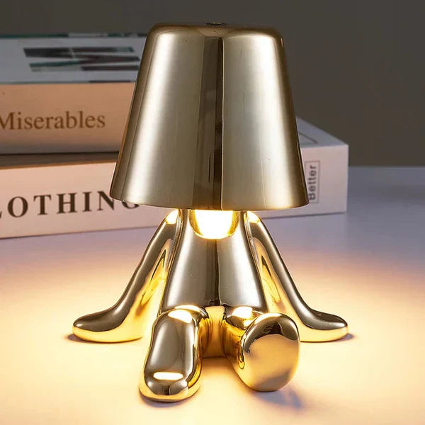 Unique and Atmospheric Table Lamp - GlowCraft-Bella-Lamp - Silver-Nora Luxe