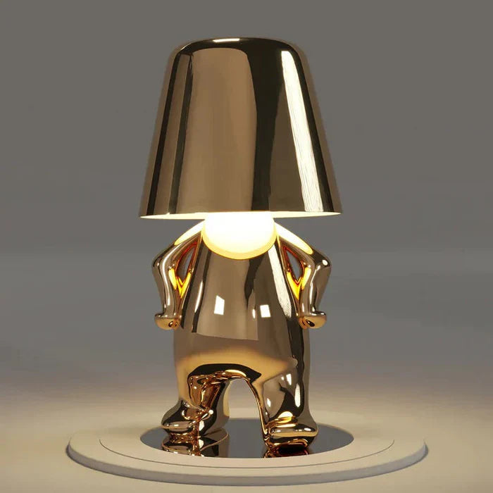 Unique and Atmospheric Table Lamp - GlowCraft-Gina-Lamp - Silver-Nora Luxe