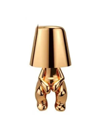 Unique and Atmospheric Table Lamp - GlowCraft-Hugo-Lamp - Silver-Nora Luxe