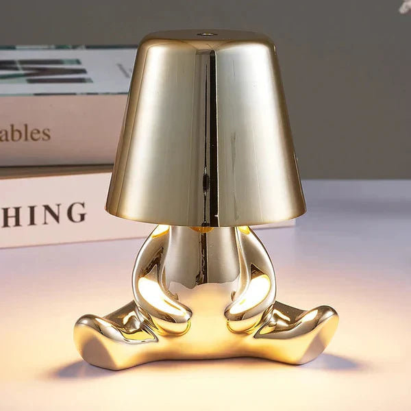 Unique and Atmospheric Table Lamp - GlowCraft-Patrick-Lamp - Silver-Nora Luxe