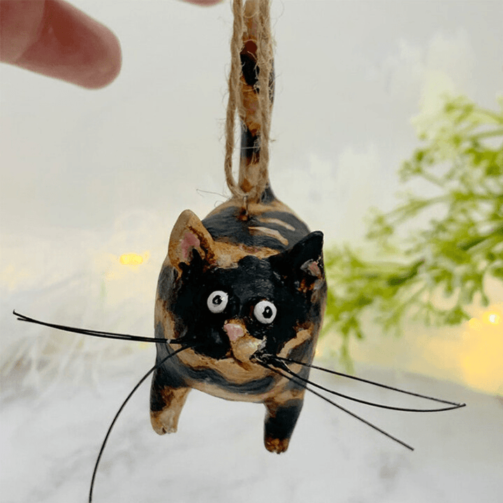 Unique Handmade Cat Christmas Ornament - Purrfect Holiday Hangers-Tortie-Nora Luxe