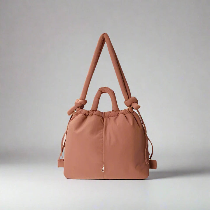 Unique Puffer Handbag with Trendy Volume - Riva-Pink-The Livary
