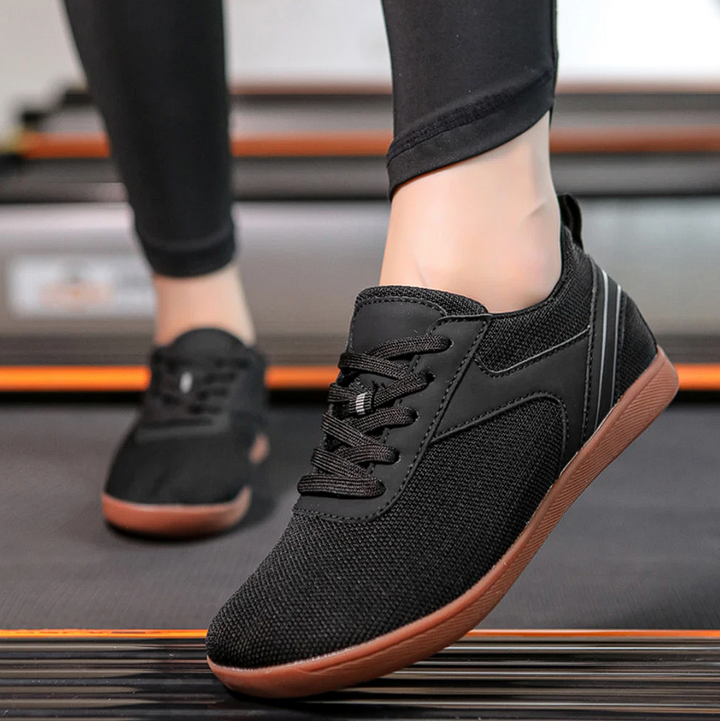 Unisex barefoot shoes with flexible sole & breathable upper material – Luno-Black-4.5-Nora Luxe