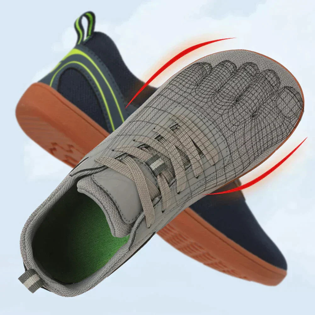 Unisex barefoot shoes with flexible sole & breathable upper material – Luno-Black-4.5-Nora Luxe