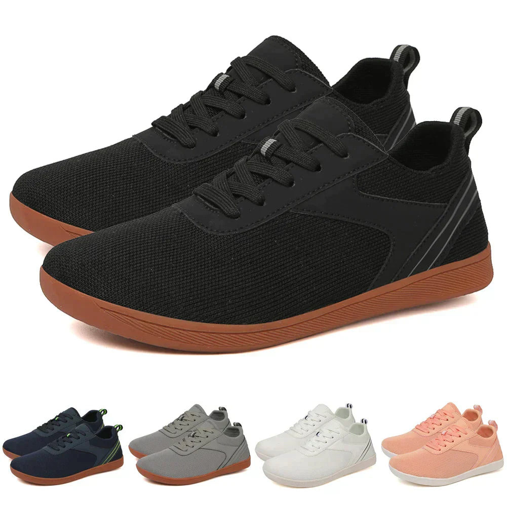 Unisex barefoot shoes with flexible sole & breathable upper material – Luno-Black-4.5-Nora Luxe