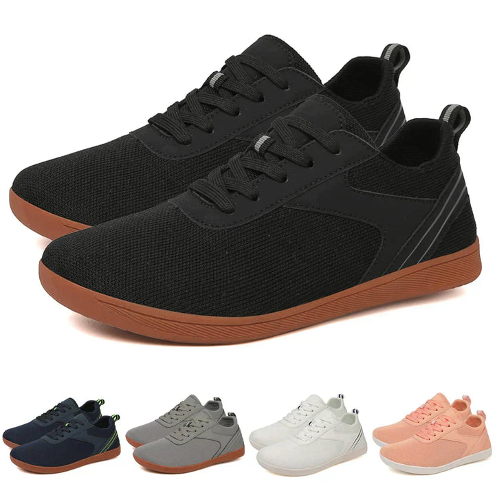 Unisex barefoot shoes with flexible sole & breathable upper material – Luno-Black-4.5-Nora Luxe