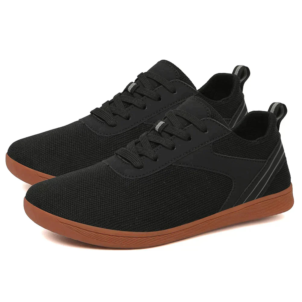 Unisex barefoot shoes with flexible sole & breathable upper material – Luno-Black-4.5-Nora Luxe