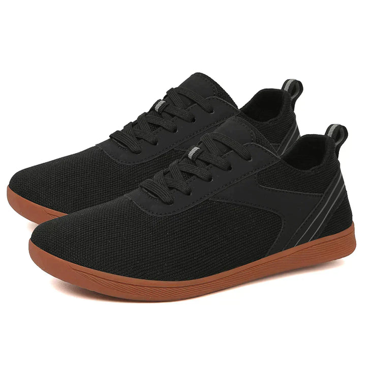 Unisex barefoot shoes with flexible sole & breathable upper material – Luno-Black-4.5-Nora Luxe