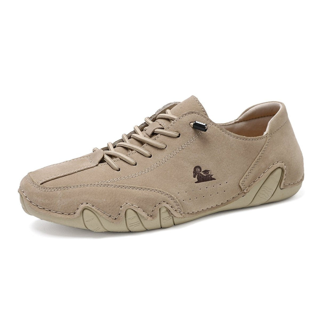 Unisex Leather Barefoot Shoes – BareMotion-Khaki-4-Nora Luxe