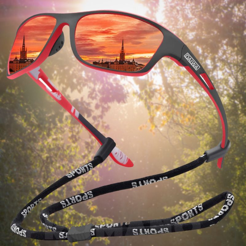 Unisex Outdoor Sunglasses - SolarGuard-Red-Nora Luxe