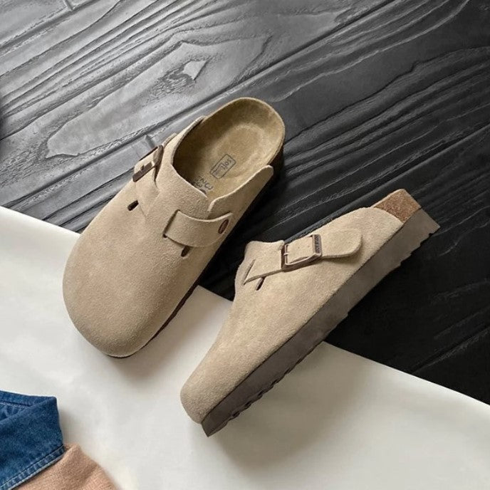 Unisex Vegan Leather Sandals - EliteStep-Beige-5.0-Nora Luxe