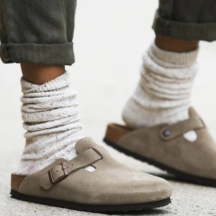 Unisex Vegan Leather Sandals - EliteStep-Brown-5.0-Nora Luxe