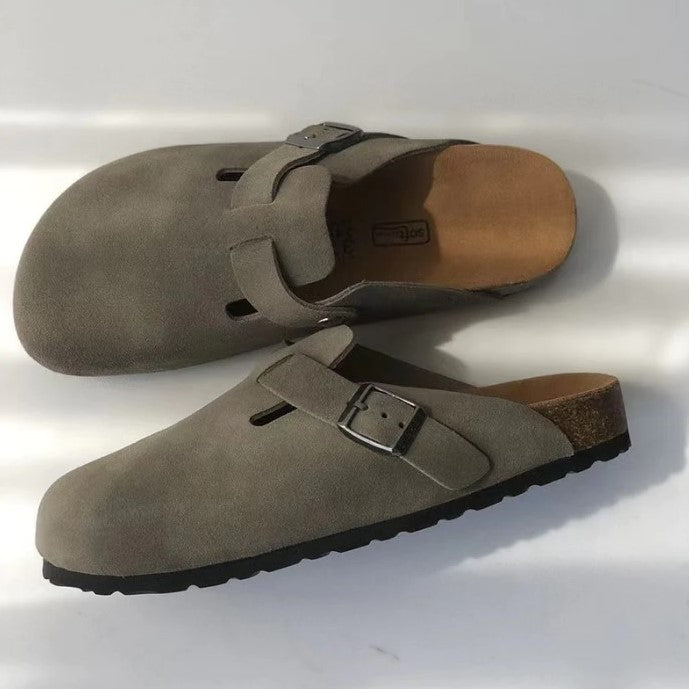 Unisex Vegan Leather Sandals - EliteStep-Dark grey-5.0-Nora Luxe
