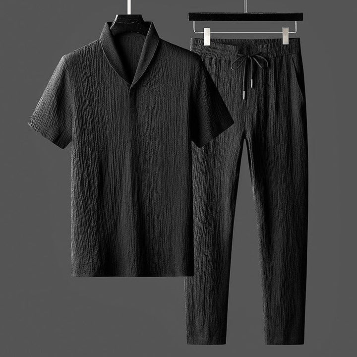 Urban Men's Top and Trouser Set - NovaLounge-Black-XS-Nora Luxe